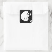 Der Dame Quadratischer Aufkleber (Tasche)