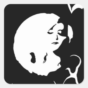 Der Dame Quadratischer Aufkleber