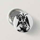 Der Dämon Baphomet Button (Vorne & Hinten)
