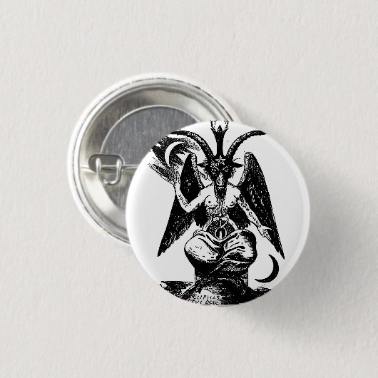 Der Dämon Baphomet Button (Vorne & Hinten)