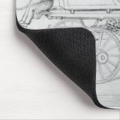 Der Dampf-Wagen der Rollbahre, 1827 Mousepad (Ecke)