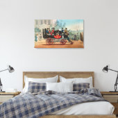 Der Dampftrainer Leinwanddruck (Insitu (Schlafzimmer))
