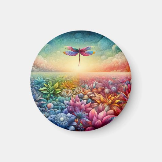 Der Dance of Dragonfly Button Magnet (Vorne)