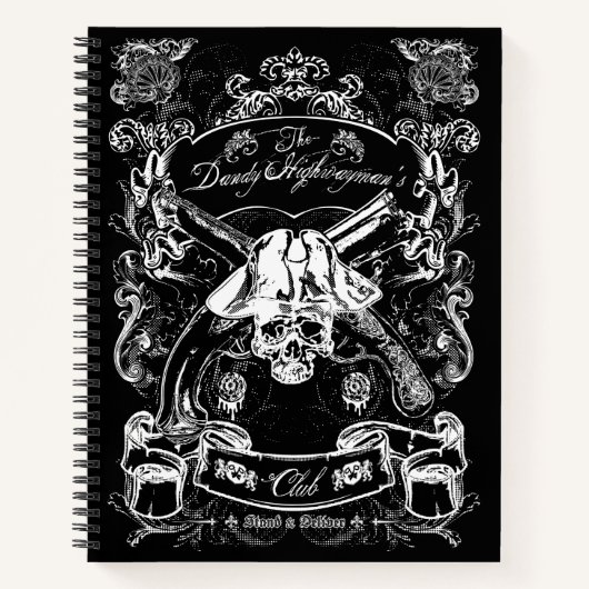 Der Dandy Highwayman's Club Notizblock (Vorderseite)