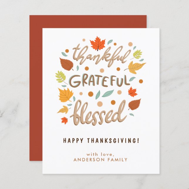 Der dankbare, gesegnete Erntedank (Vorne/Hinten)