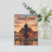 Der Danziger Kran Polen Postkarte (Stehend Vorderseite)