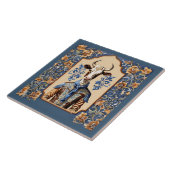 Der Dapper CowBoy schlägt wieder lustige Kuh Art Fliese (Seite)