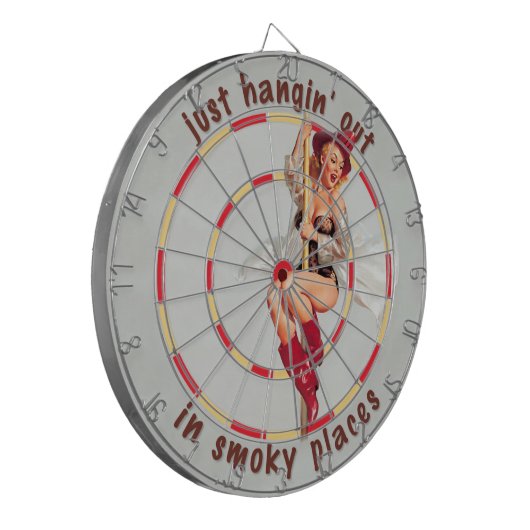Der Dartboard des Firehousepinup-Feuerwehrmannes Dartscheibe (Vorderseite Links)