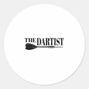 Der Dartist Dart Artist Runder Aufkleber