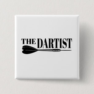 Der Dartist Dart Künstler Des Dartboards Button