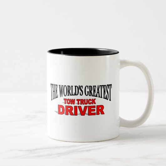 Der Das Schleppseil-LKW-Fahrer der Welt bestste Zweifarbige Tasse (Rechts)