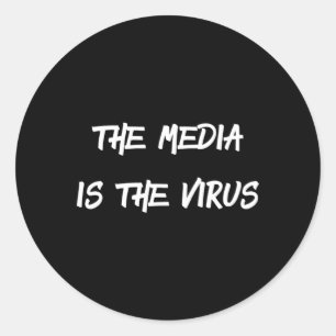 Der Datenträger ist das Virus Runder Aufkleber