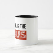 Der Datenträger ist der Virus Tasse (Zentrum)