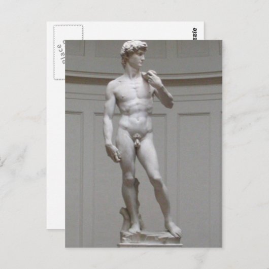 Der David Postkarte (Vorne/Hinten)