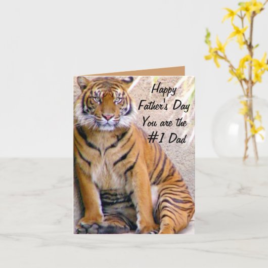 Der Day_ des glücklichen Vaters Karte (Gelbe Blume)