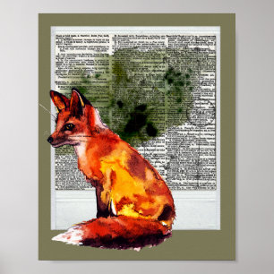 Der definitive Fuchs Instant Foto Wasserfarbe Poster
