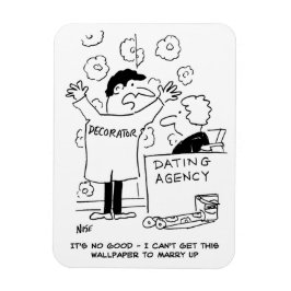 Der Dekorator kann keine Tapete zum Heiraten bekom Magnet
