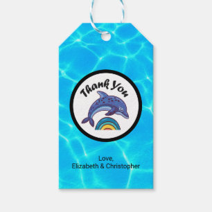 Der Delphin, der über einen Regenbogen springt, Geschenkanhänger