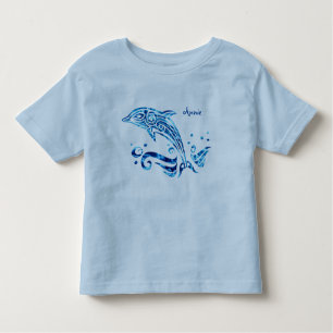 Der Delphin ist meine Freund-blaue Kleinkind T-shirt