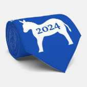 Der Demokrat Donkey Blue Man's Neck Tie Krawatte (Gerollt)