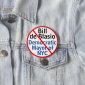 Der demokratische Bürgermeister von Blasio New Yor Button (Beispiel)