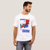 Der demokratische Esel gegen den republikanischen T-Shirt (Vorne ganz)