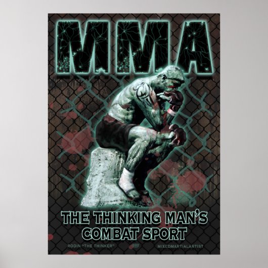 Der denkende MIXED MARTIAL ARTS kämpft mit dem Dk Poster (Vorne)