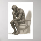 Der Denker auf dem Thron Poster (Vorne)