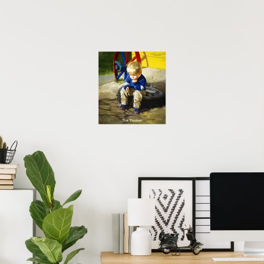 Der Denker (grenzenlos) Poster (Heimbüro)