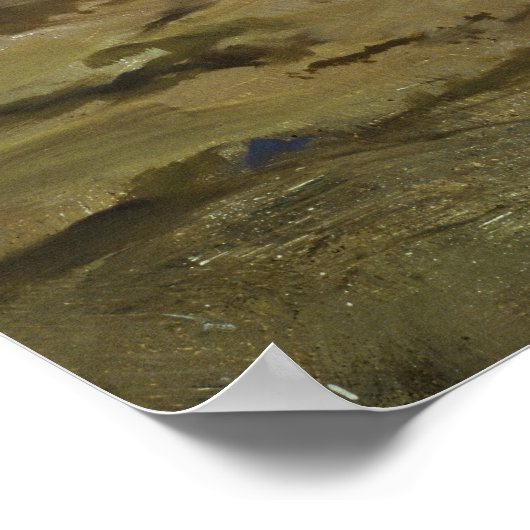 Der Denker (Leinwand) Poster (Ecke)