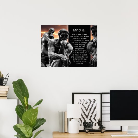 Der Denker Poster (Heimbüro)