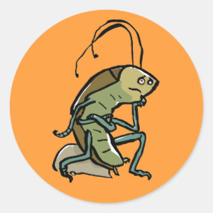 der Denker Runder Aufkleber