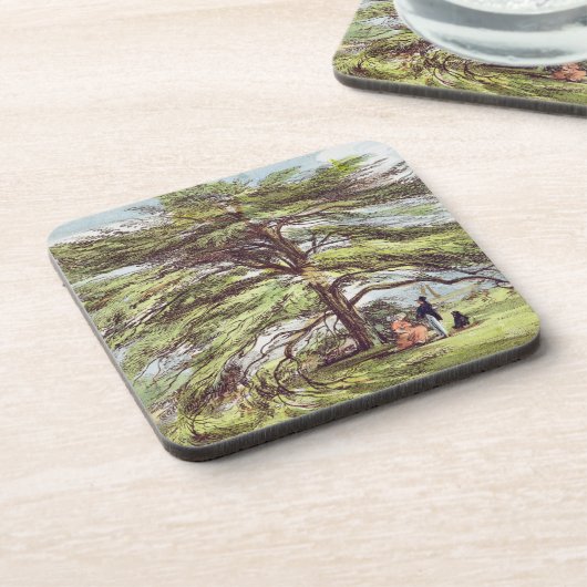 Der der Libanon-Zedern-Baum im Arboretum, Kew Getränkeuntersetzer (Linke Seite)