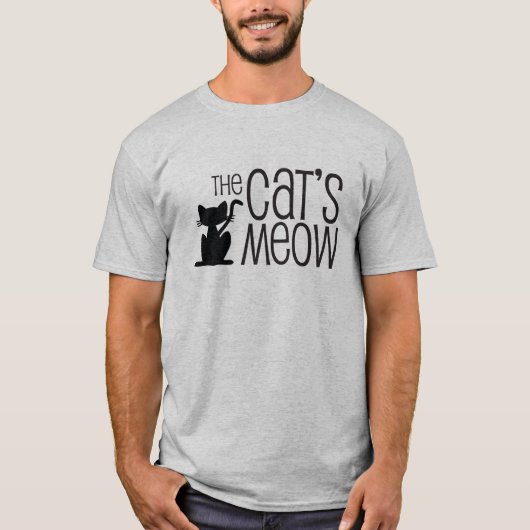 Der Der Meow-grauen der Männer der Katze T - Shirt (Vorderseite)