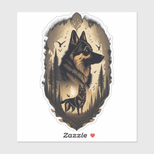 Der deutsche Hirte 2005 Aufkleber (Blatt)