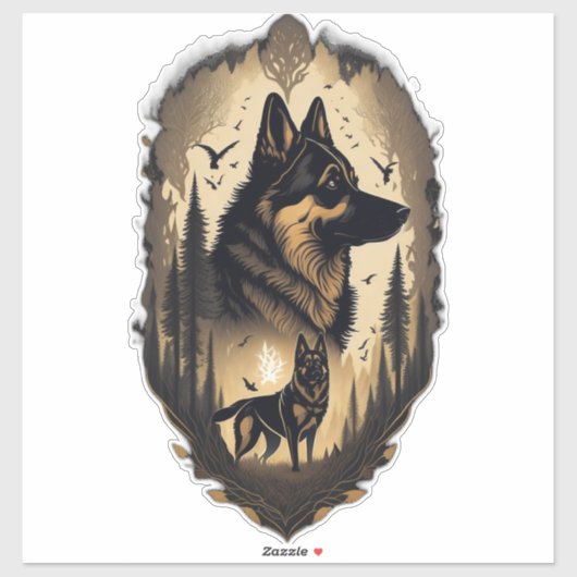 Der deutsche Hirte 2005 Aufkleber (Blatt)