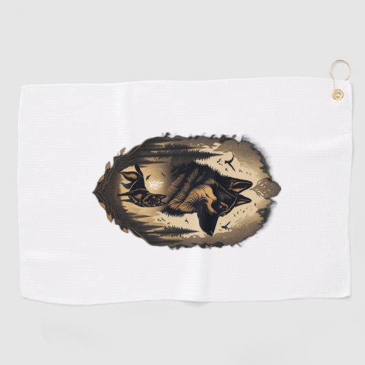 Der deutsche Hirte 2005 Golfhandtuch (Horizontal)