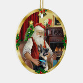 Der deutsche Hirte des Weihnachtsmanns #15 Keramik Ornament (Rechts)