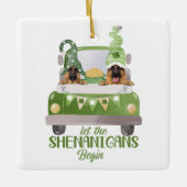 Der deutsche Hirte Ließ Die Schenaniden fangen an Keramikornament (Vorderseite)