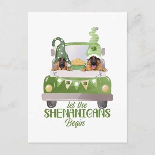 Der deutsche Hirte Ließ Die Schenaniden fangen an Postkarte (Vorderseite)