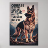 Der deutsche Hirte triumphiert über Angst Poster (Vorne)
