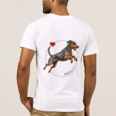 Der deutsche Jagdterrer Hunter-Portrait-T - Shirt (Rückseite)