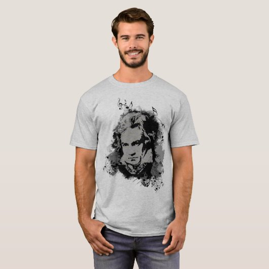 Der deutsche Komponist Beethoven Klassik T-Shirt (Vorne ganz)