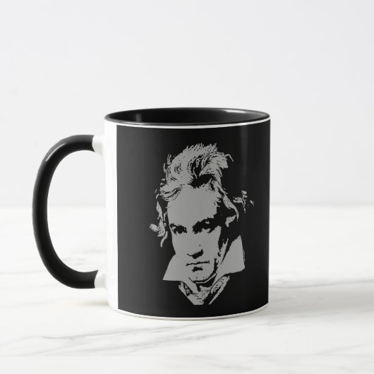 Der deutsche Komponist, Pianist Beethoven Tasse (Links)