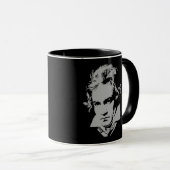 Der deutsche Komponist, Pianist Beethoven Tasse (VorderseiteRechts)