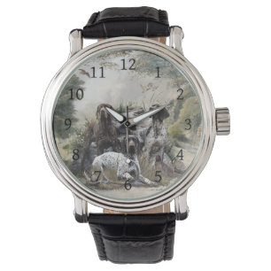 Der deutsche Kurzhaar oder Deutsch Kurzhaar Armbanduhr