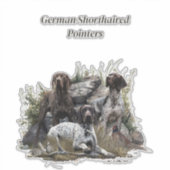 Der deutsche Kurzhaar oder Deutsch Kurzhaar Aufkleber (Vorderseite)