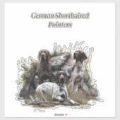 Der deutsche Kurzhaar oder Deutsch Kurzhaar Aufkleber (Blatt)