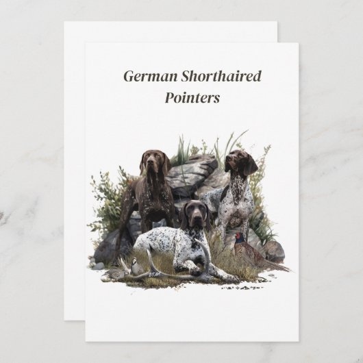 Der deutsche Kurzhaar oder Deutsch Kurzhaar Einladung (Vorne/Hinten)