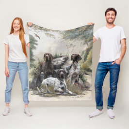 Der deutsche Kurzhaar oder Deutsch Kurzhaar Fleecedecke